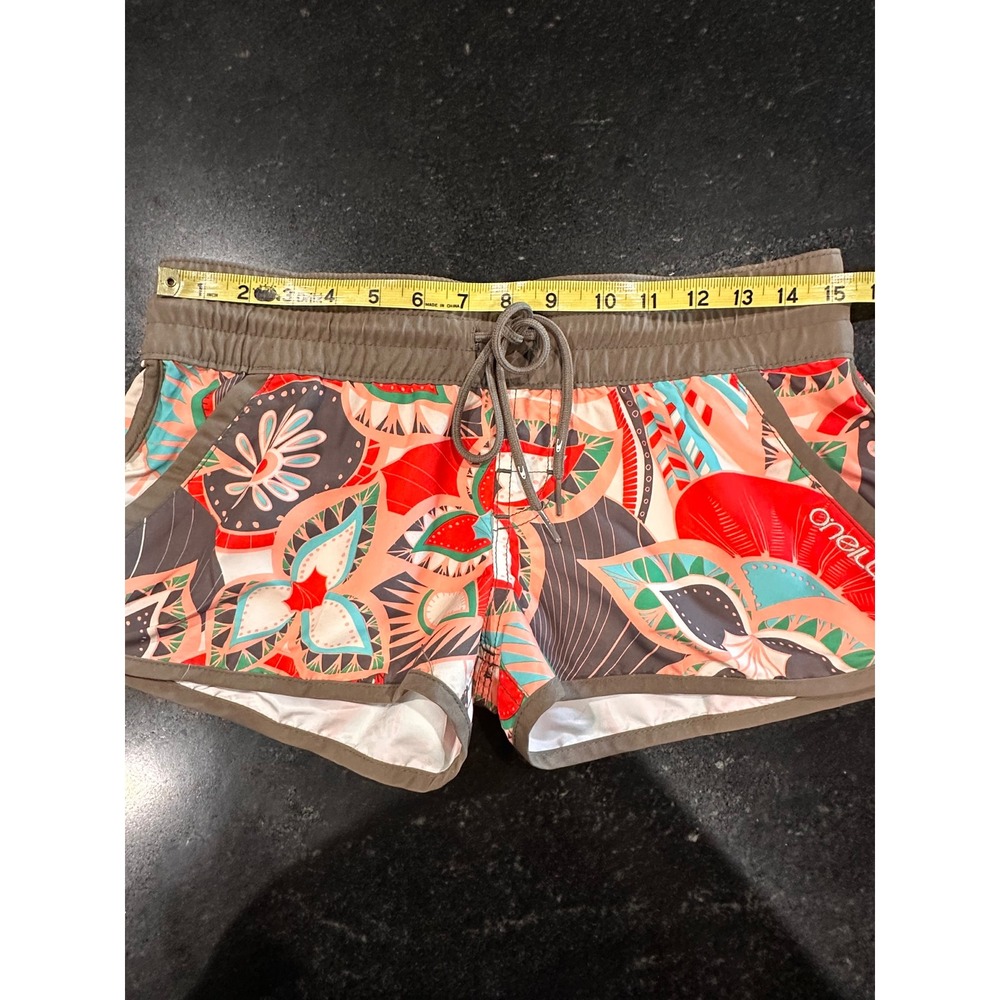 O'Neill Vintage Board Shorts Womens 2" Inseam Surf Swim Tropical Elastic Waist - Picture 6 of 7